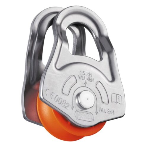 poulie oscillante petzl grise et orange