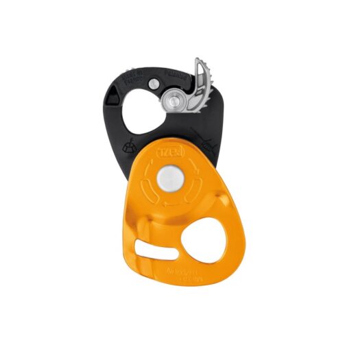 poulie micro traxion petzl jaune ouverte